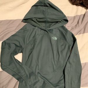 North Face Dark green hooded Pull over Sz XS